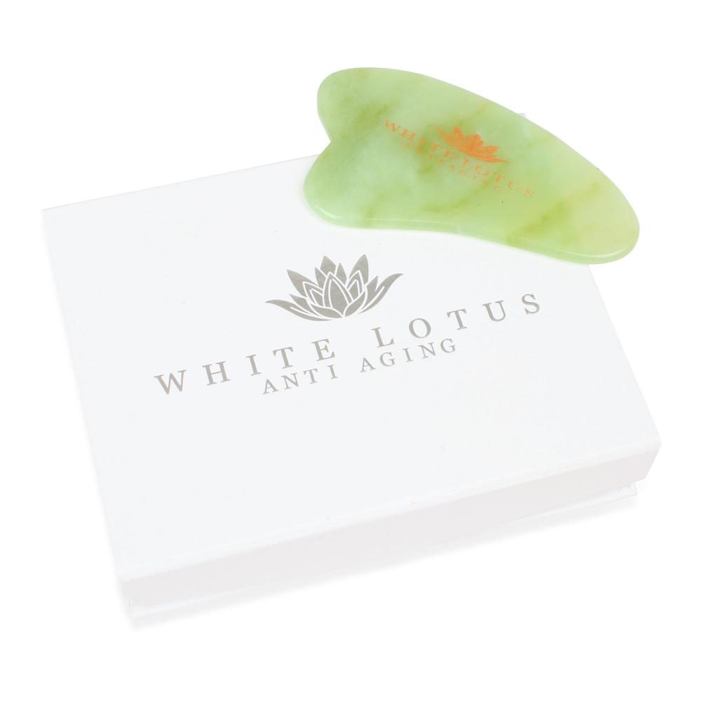 Jade Gua Sha – Natural Chemical Free Crystal in a Signature Silk Lined Box